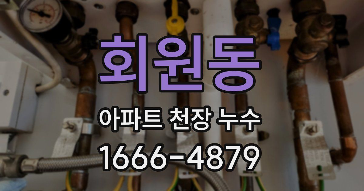 회원동 아파트 천장 누수
