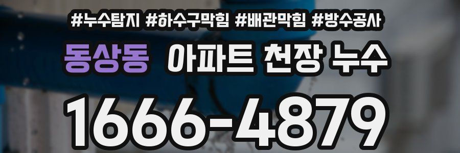 동상동 아파트 천장 누수
