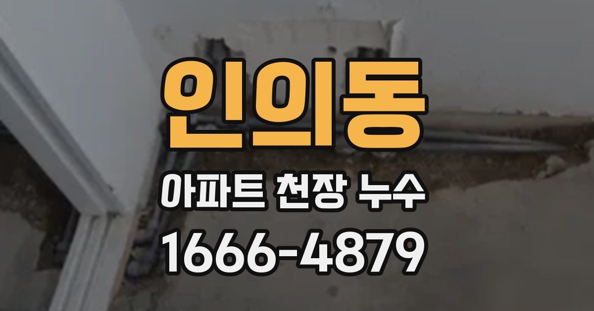 인의동 아파트 천장 누수