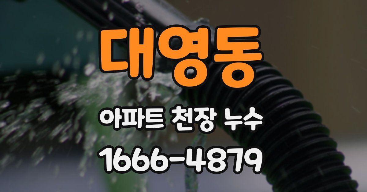대영동 아파트 천장 누수