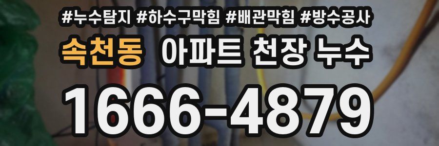 속천동 아파트 천장 누수