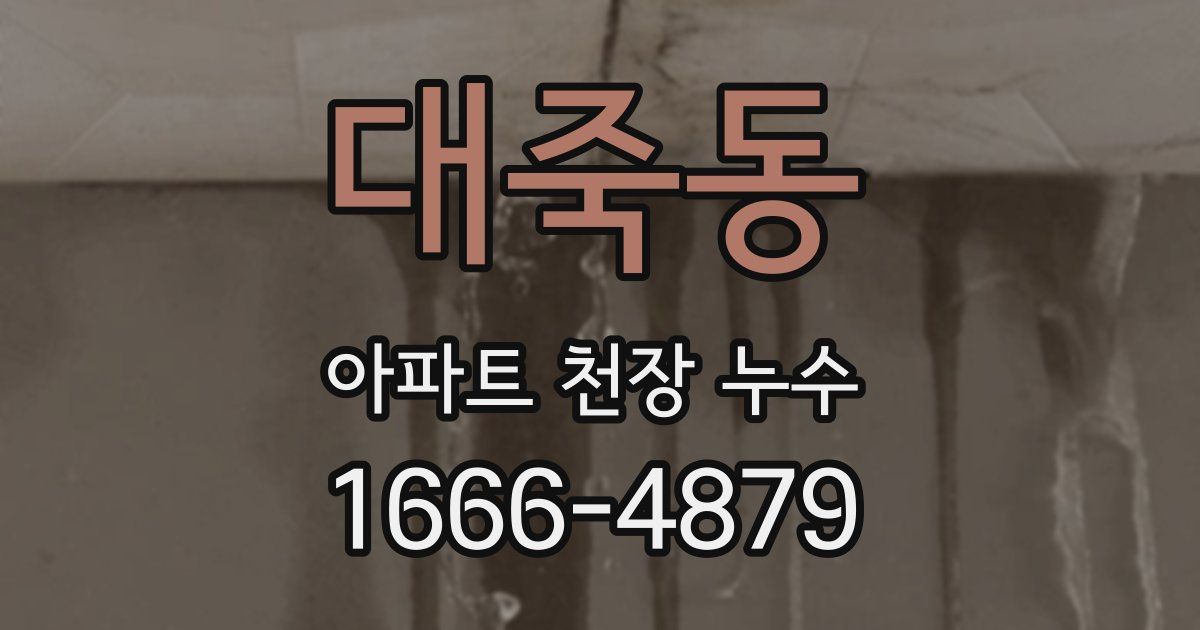 대죽동 아파트 천장 누수