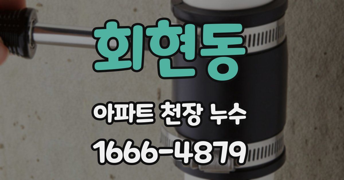 회현동 아파트 천장 누수