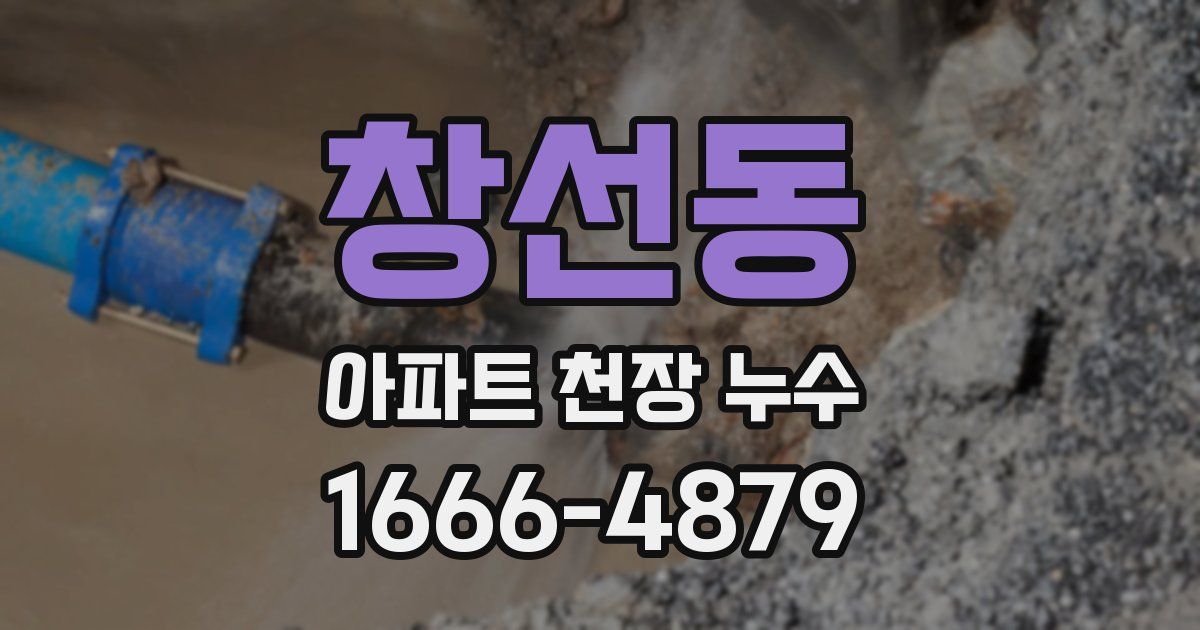 창선동 아파트 천장 누수