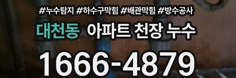 대천동 아파트 천장 누수
