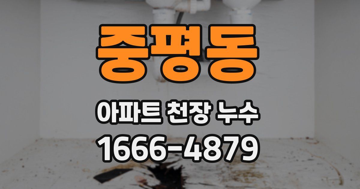 중평동 아파트 천장 누수