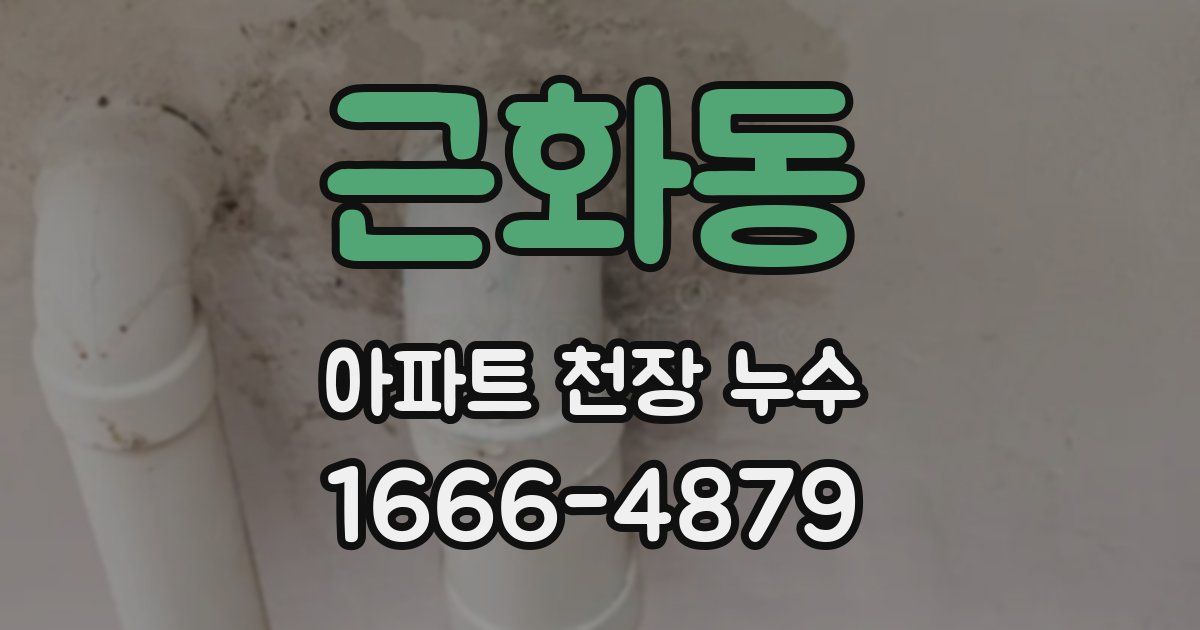 근화동 아파트 천장 누수