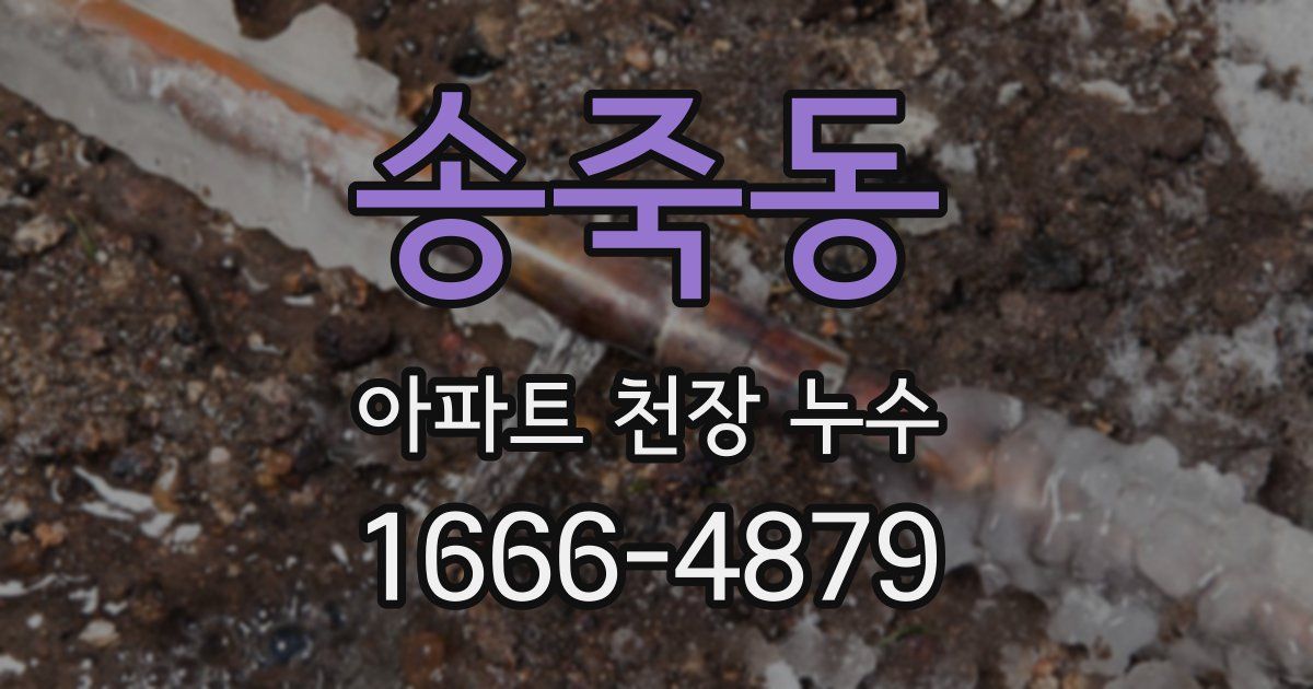 송죽동 아파트 천장 누수