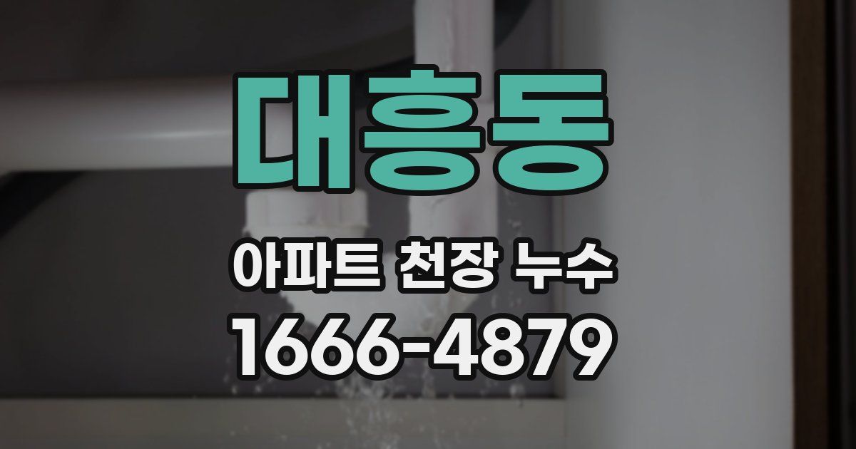 대흥동 아파트 천장 누수