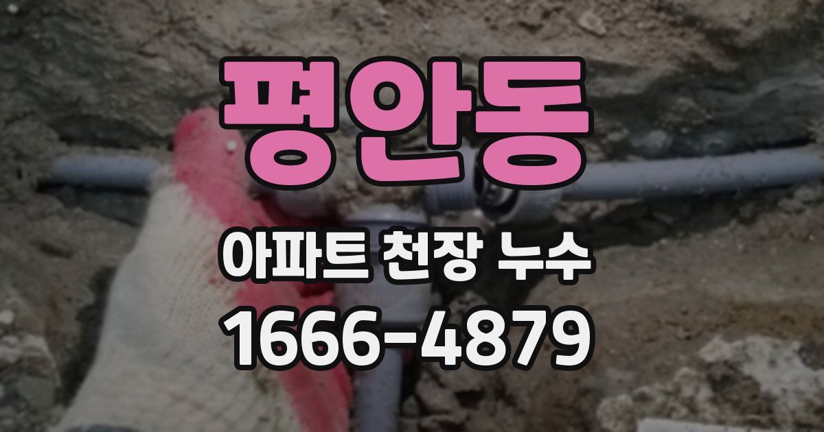 평안동 아파트 천장 누수