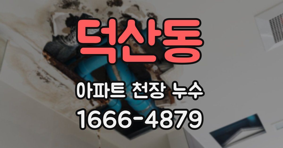 덕산동 아파트 천장 누수