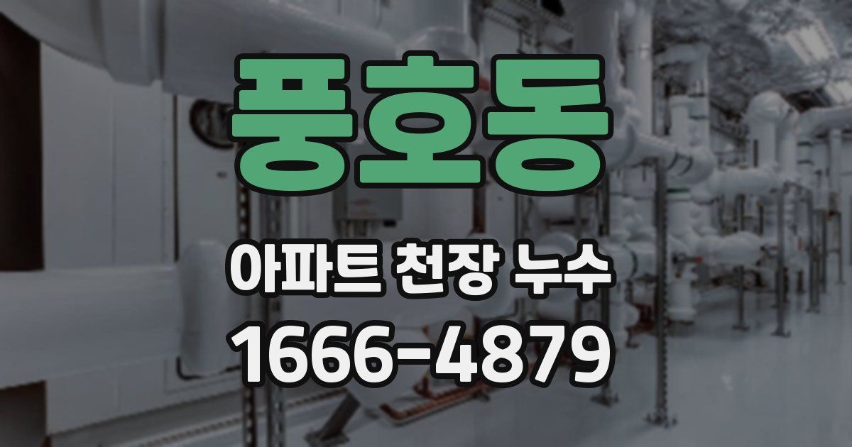 풍호동 아파트 천장 누수