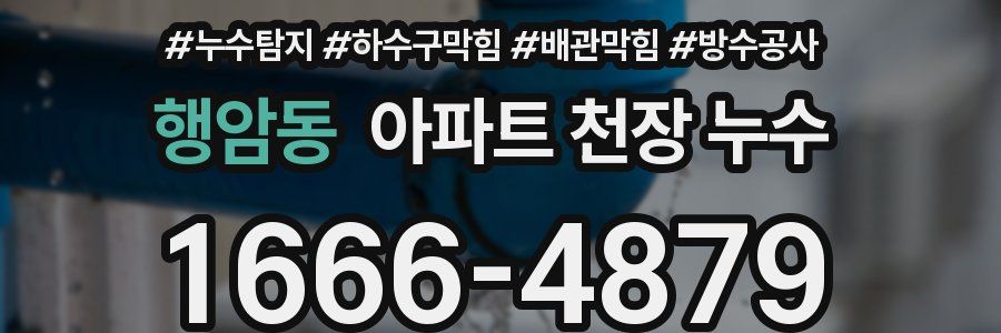 행암동 아파트 천장 누수