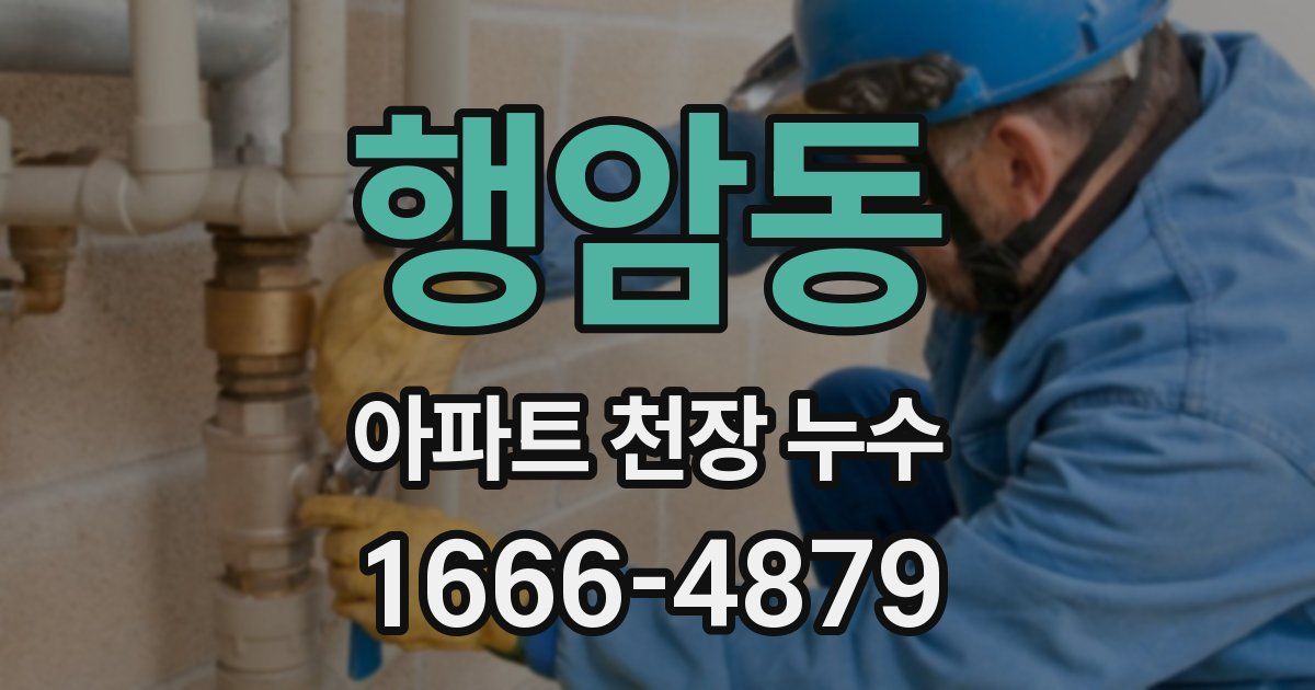행암동 아파트 천장 누수