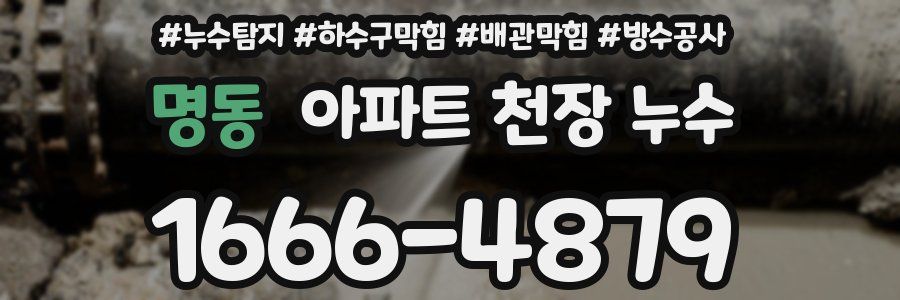 명동 아파트 천장 누수