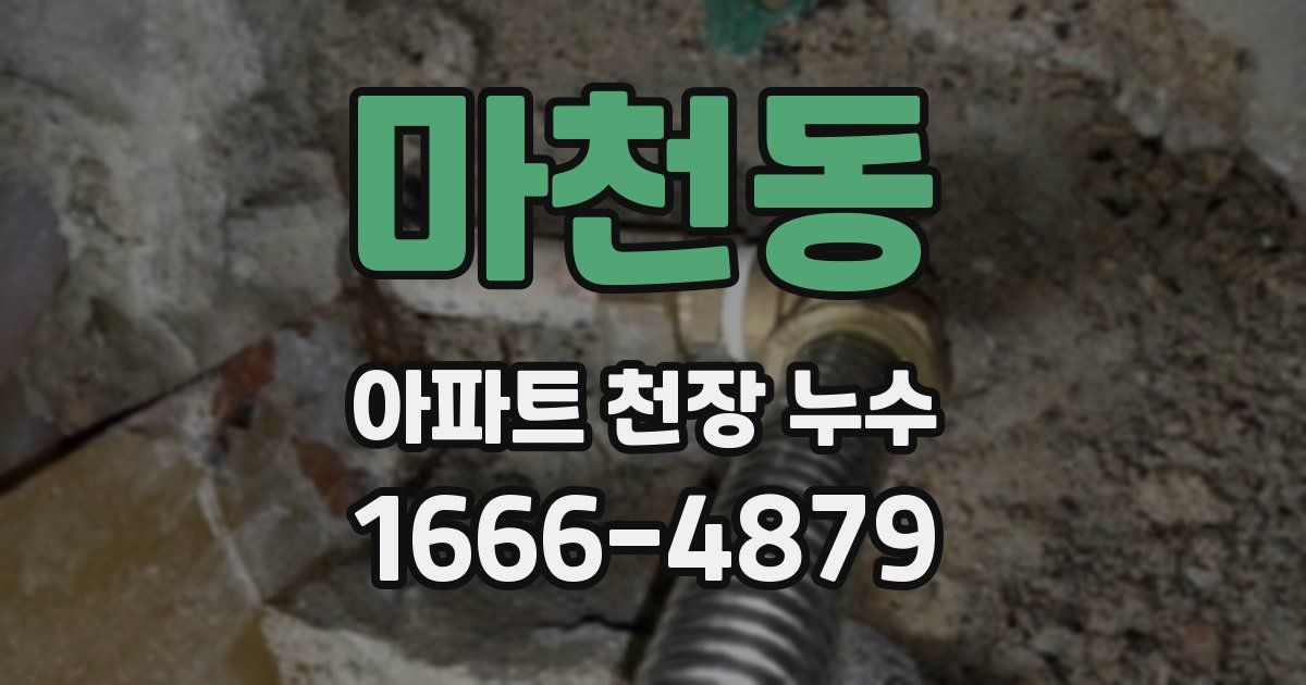 마천동 아파트 천장 누수