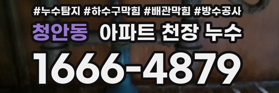 청안동 아파트 천장 누수