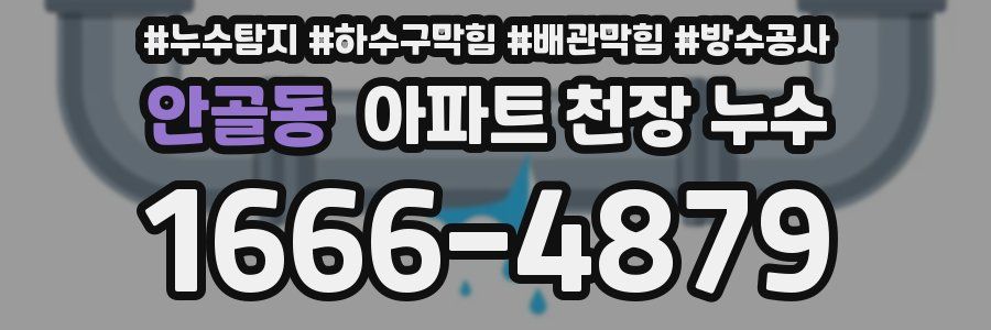 안골동 아파트 천장 누수
