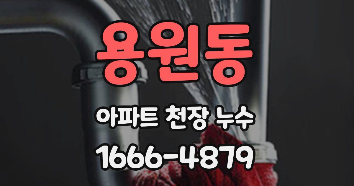 용원동 아파트 천장 누수