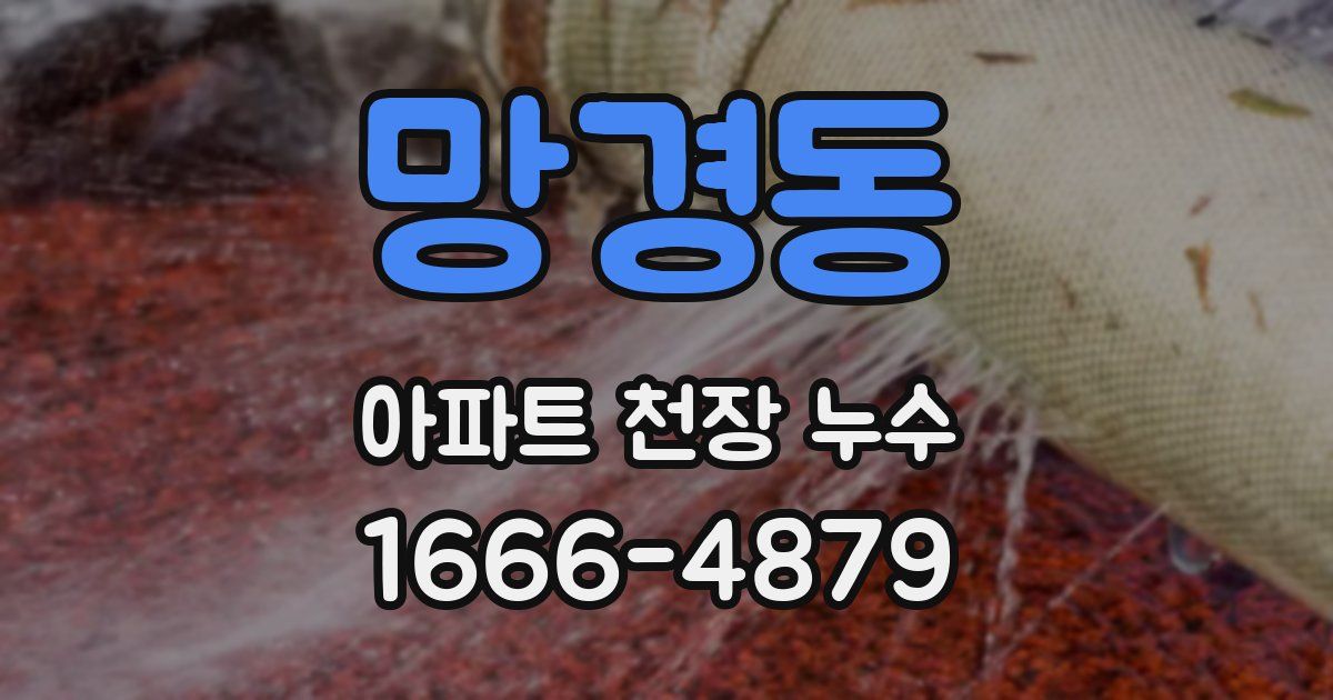 망경동 아파트 천장 누수