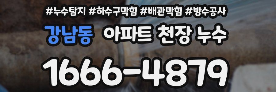 강남동 아파트 천장 누수