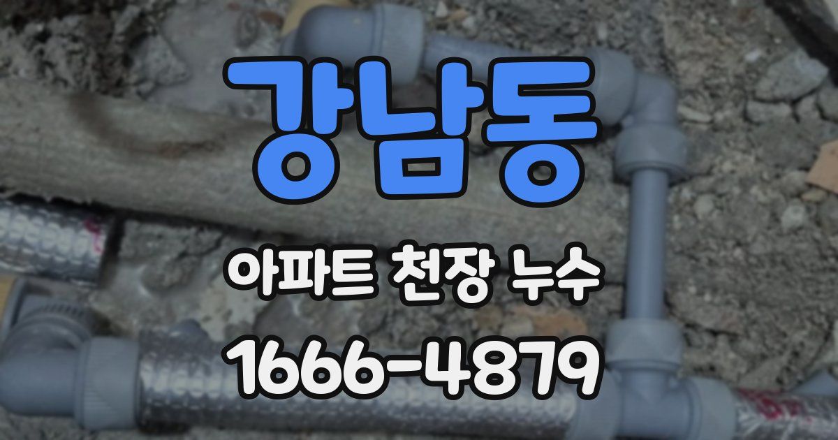 강남동 아파트 천장 누수