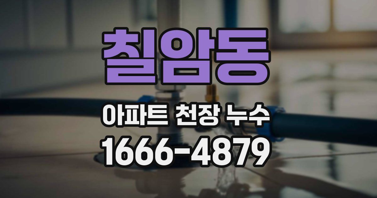 칠암동 아파트 천장 누수