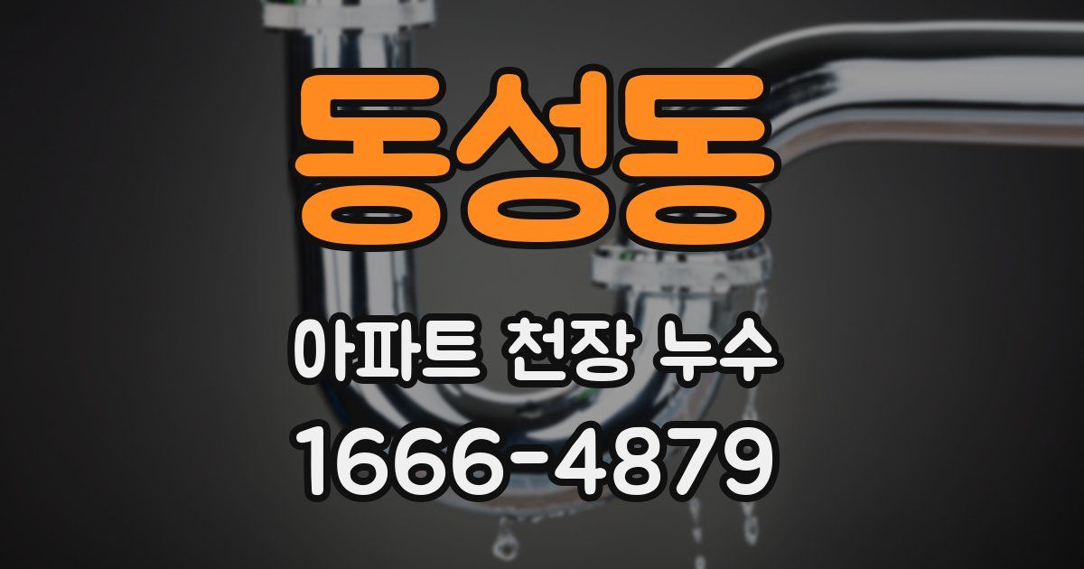 동성동 아파트 천장 누수