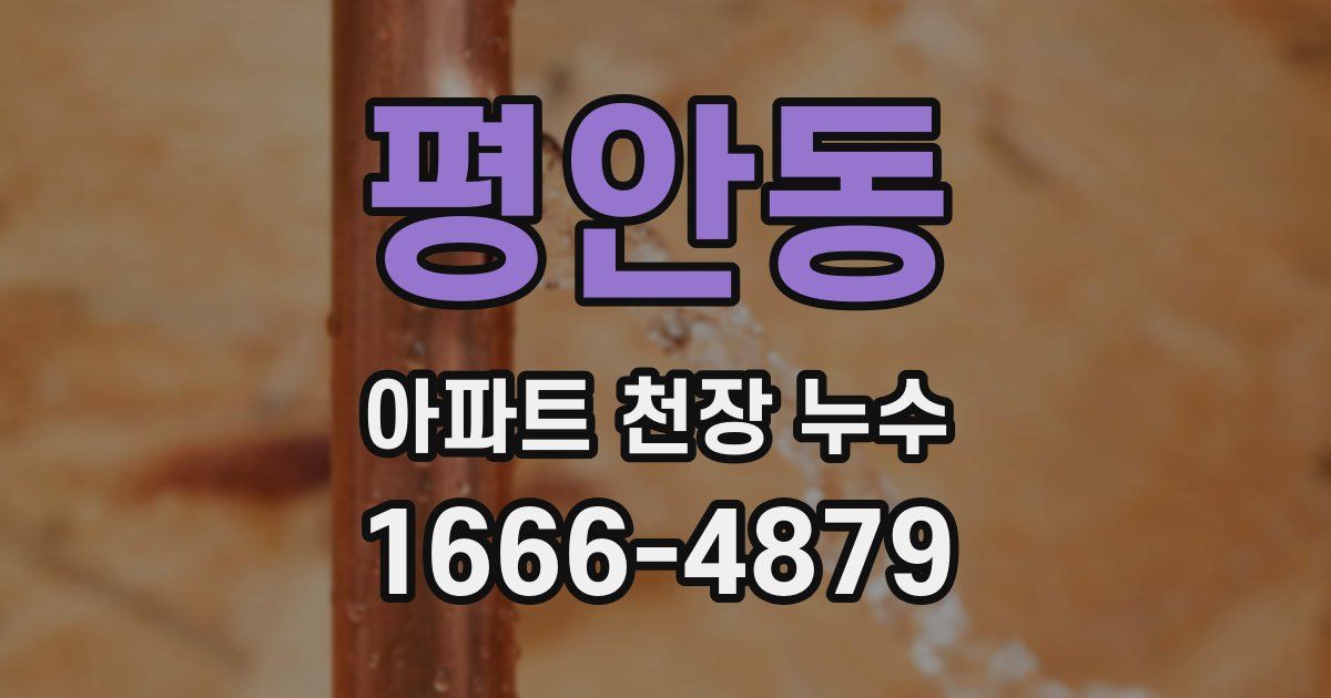 평안동 아파트 천장 누수