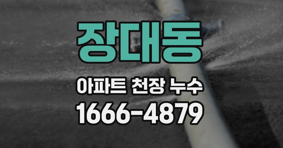 장대동 아파트 천장 누수