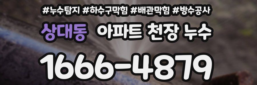 상대동 아파트 천장 누수