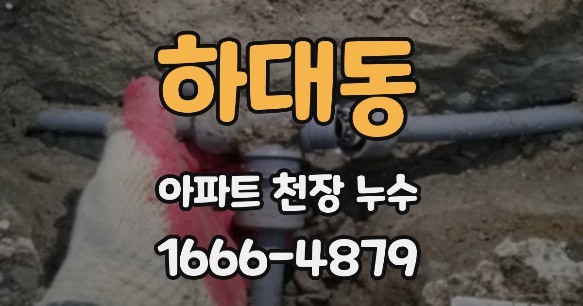 하대동 아파트 천장 누수
