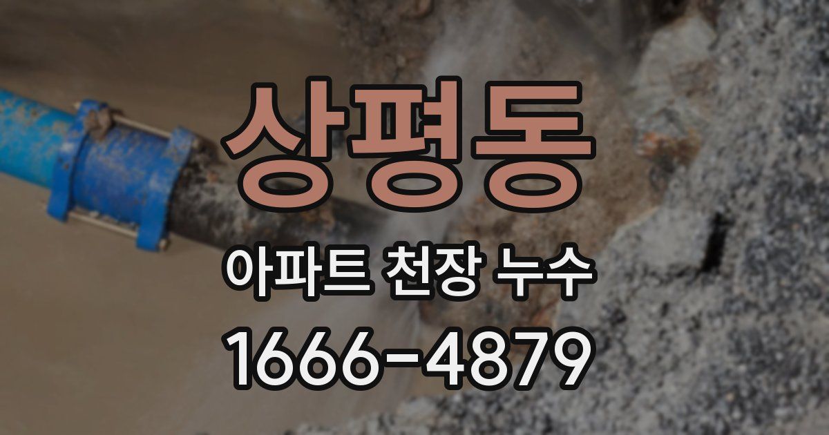 상평동 아파트 천장 누수