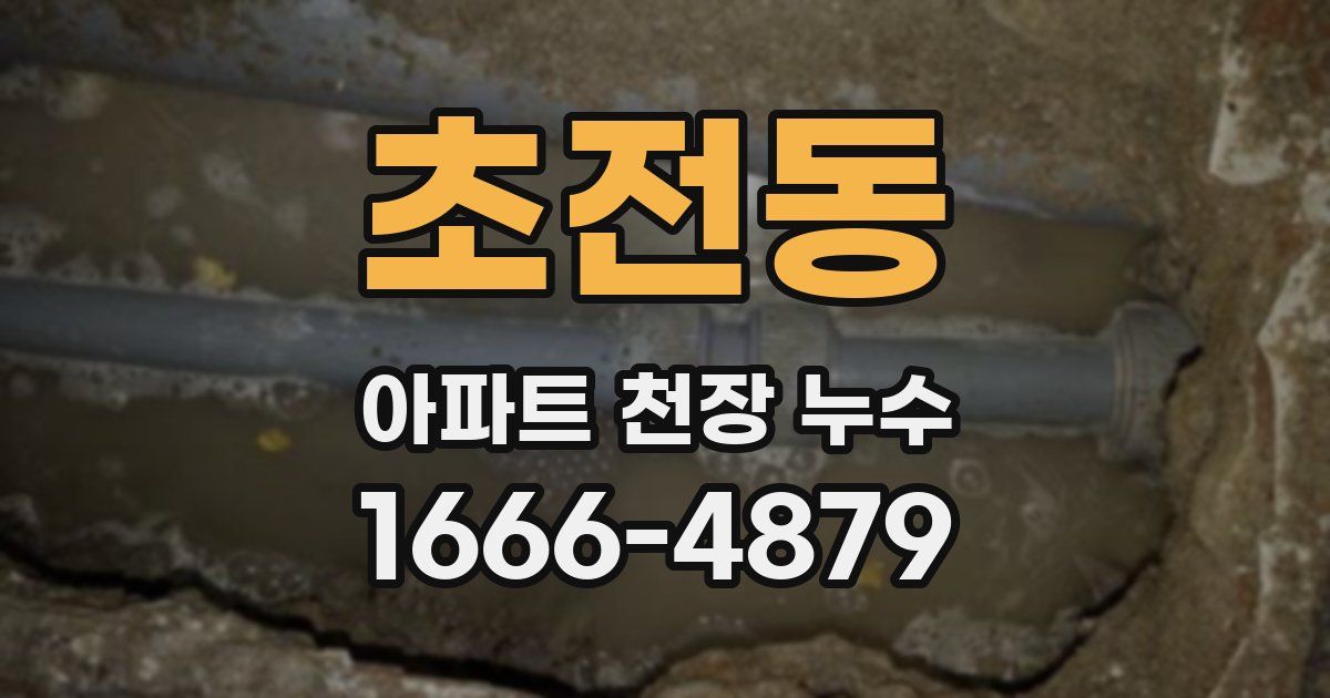 초전동 아파트 천장 누수