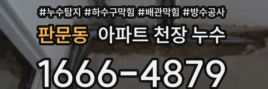 판문동 아파트 천장 누수