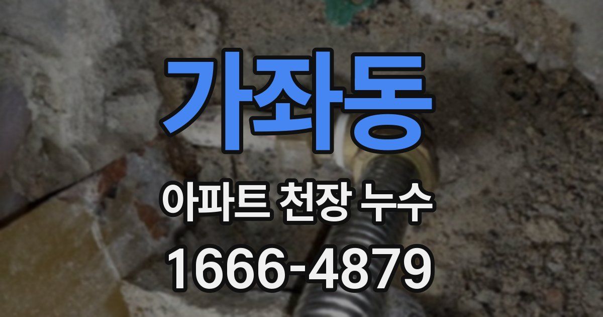가좌동 아파트 천장 누수