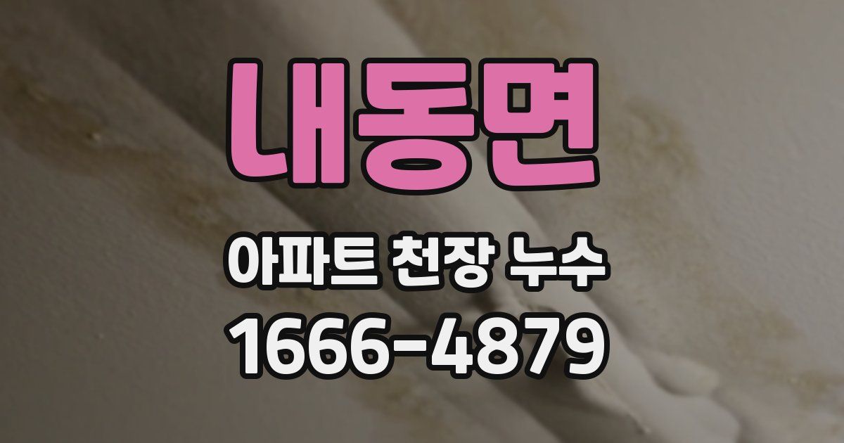 내동면 아파트 천장 누수