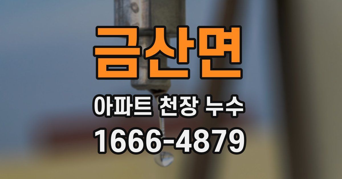 금산면 아파트 천장 누수