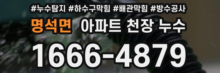 명석면 아파트 천장 누수