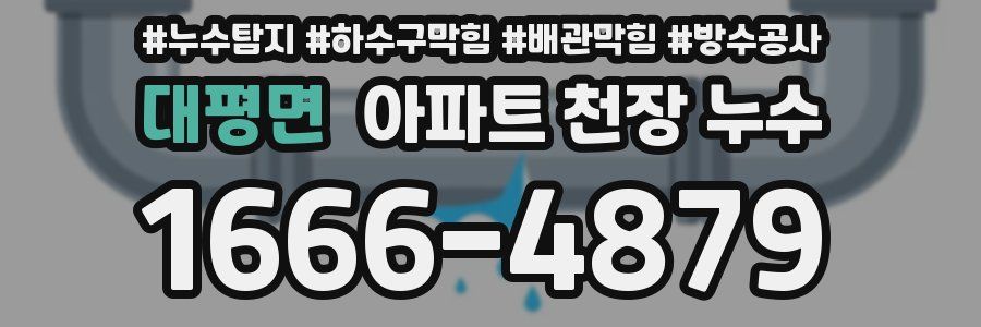 대평면 아파트 천장 누수