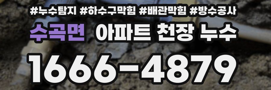 수곡면 아파트 천장 누수