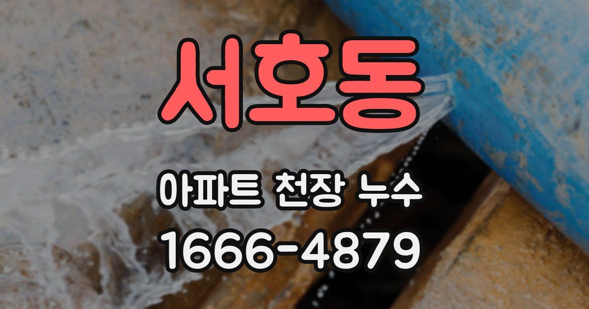 서호동 아파트 천장 누수
