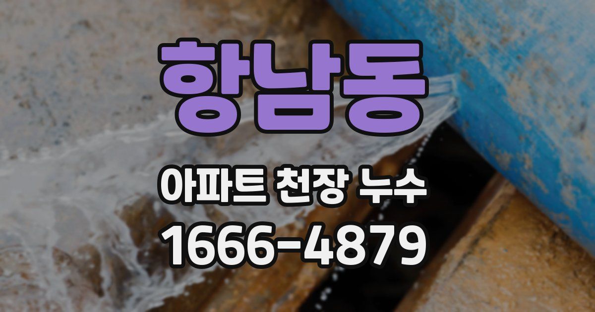 항남동 아파트 천장 누수