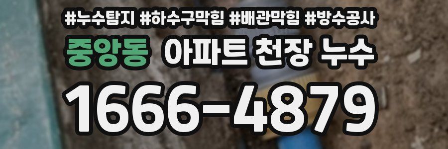 중앙동 아파트 천장 누수
