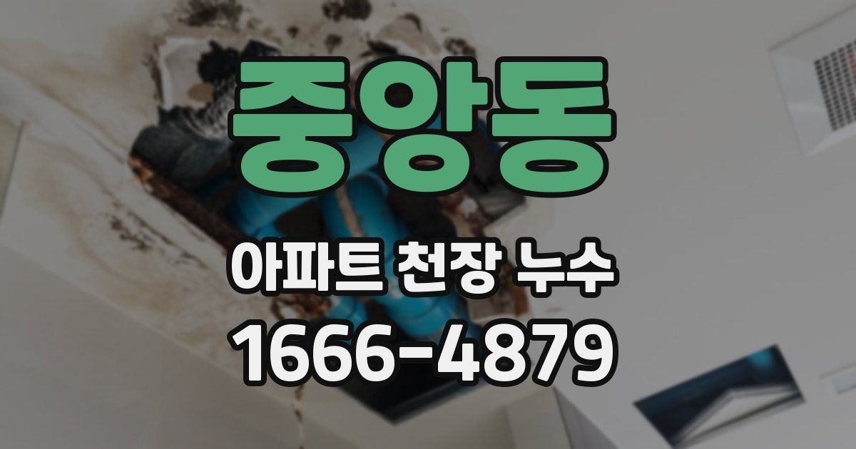 중앙동 아파트 천장 누수