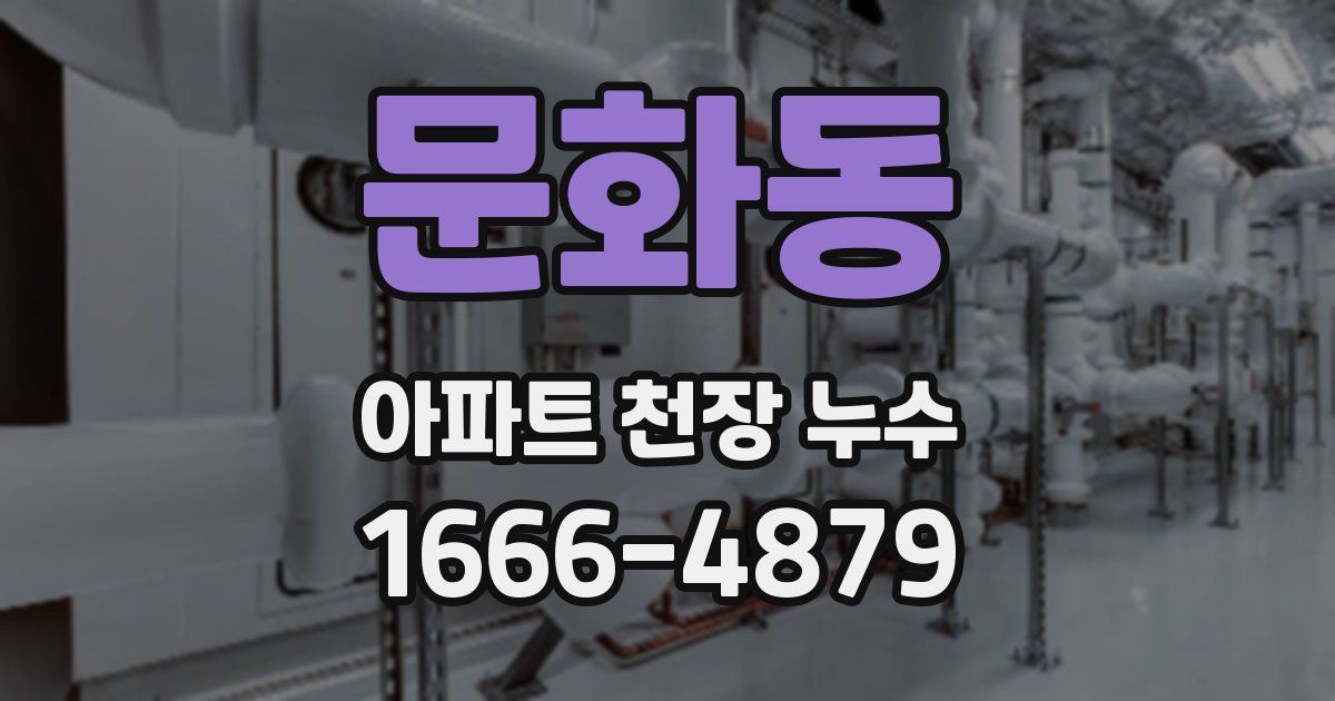 문화동 아파트 천장 누수