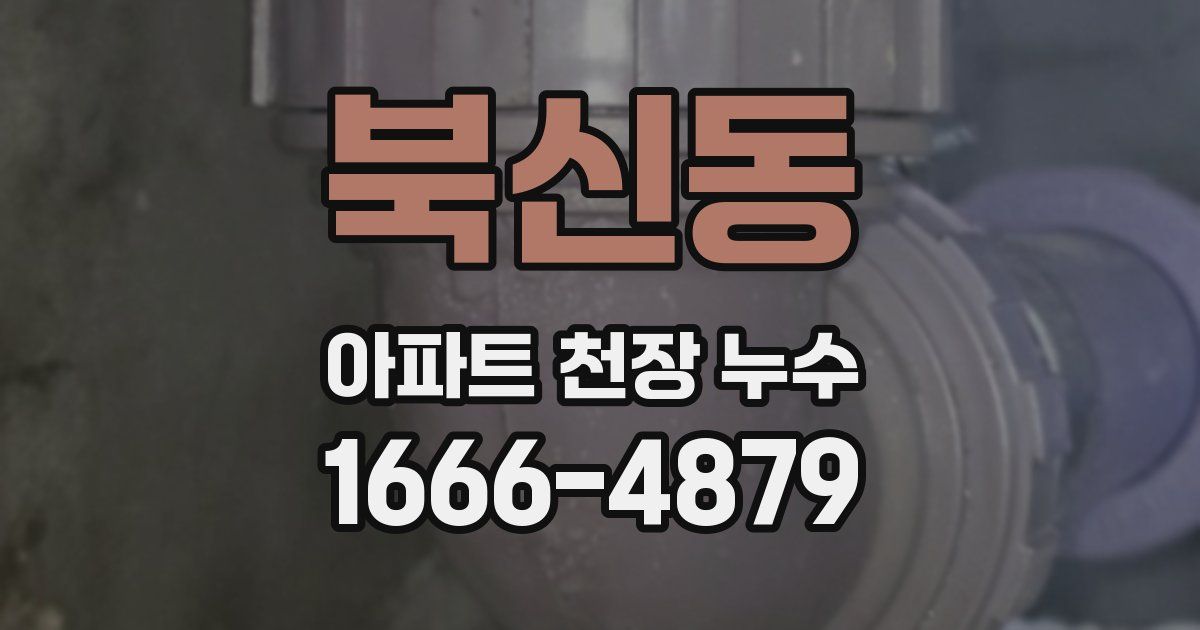북신동 아파트 천장 누수