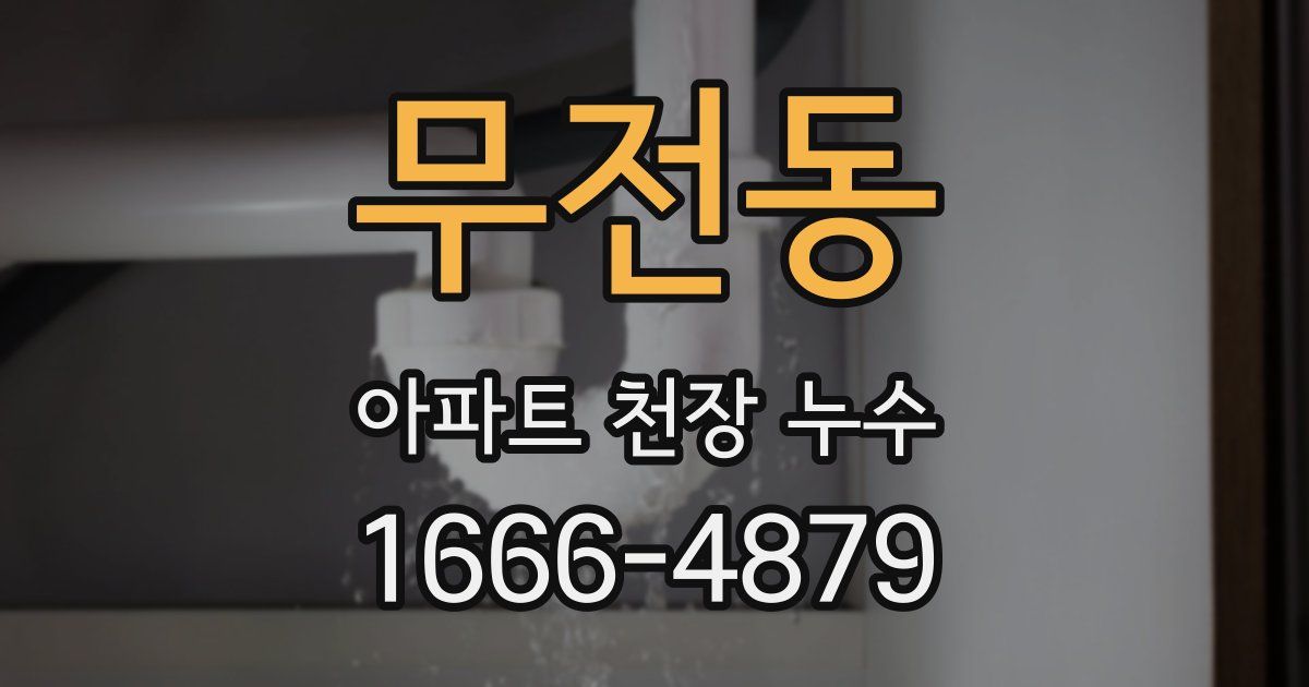 무전동 아파트 천장 누수