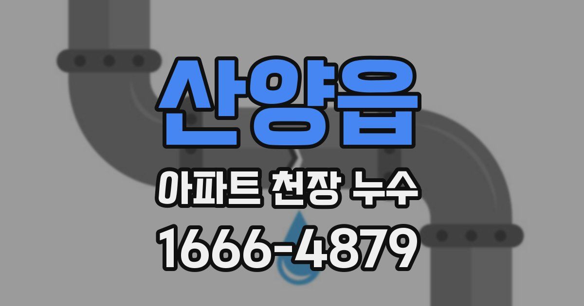 산양읍 아파트 천장 누수