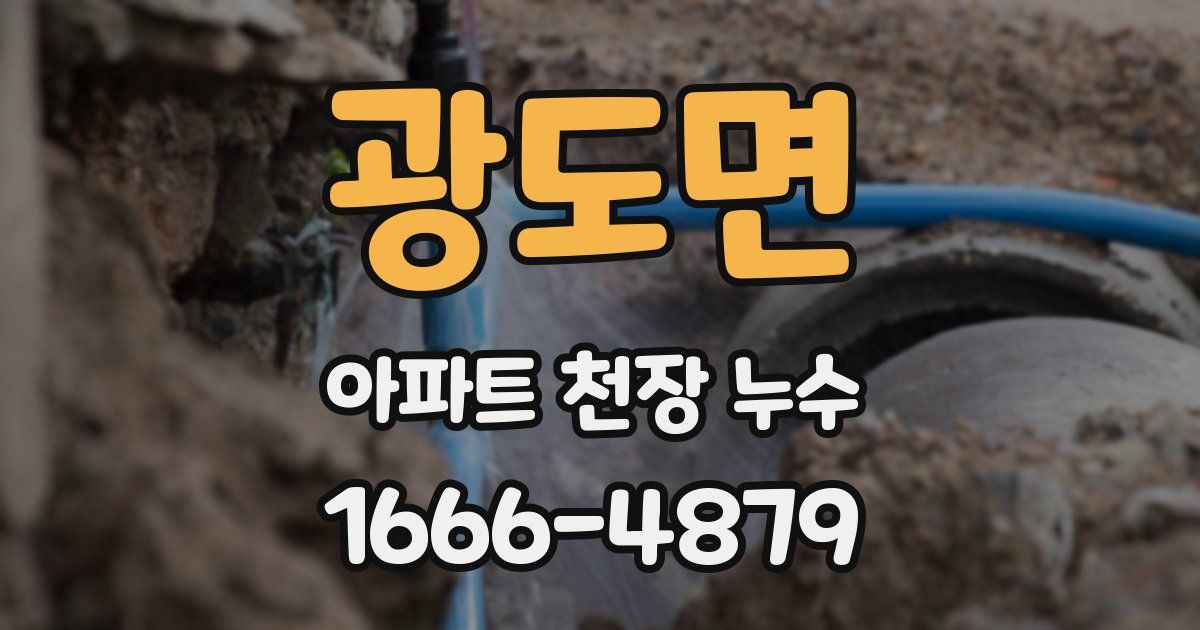 광도면 아파트 천장 누수